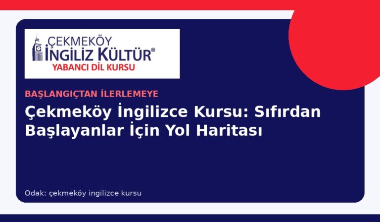 Çekmeköy İngilizce Kursu: Sıfırdan Başlayanlar İçin Yol Haritası