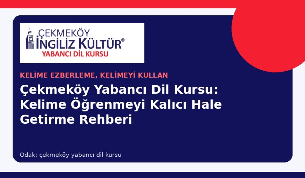 Çekmeköy Yabancı Dil Kursu: Kelime Öğrenmeyi Kalıcı Hale Getirme Rehberi